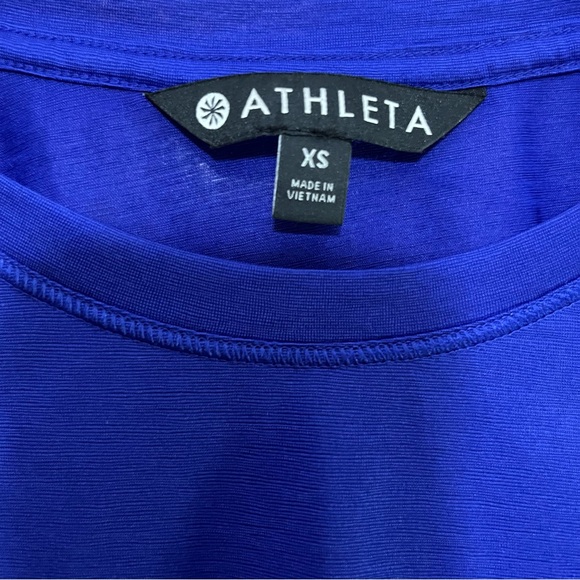 Athleta Vibrant Blue Burnout Athletic Top Size XS - Picture 2 of 5